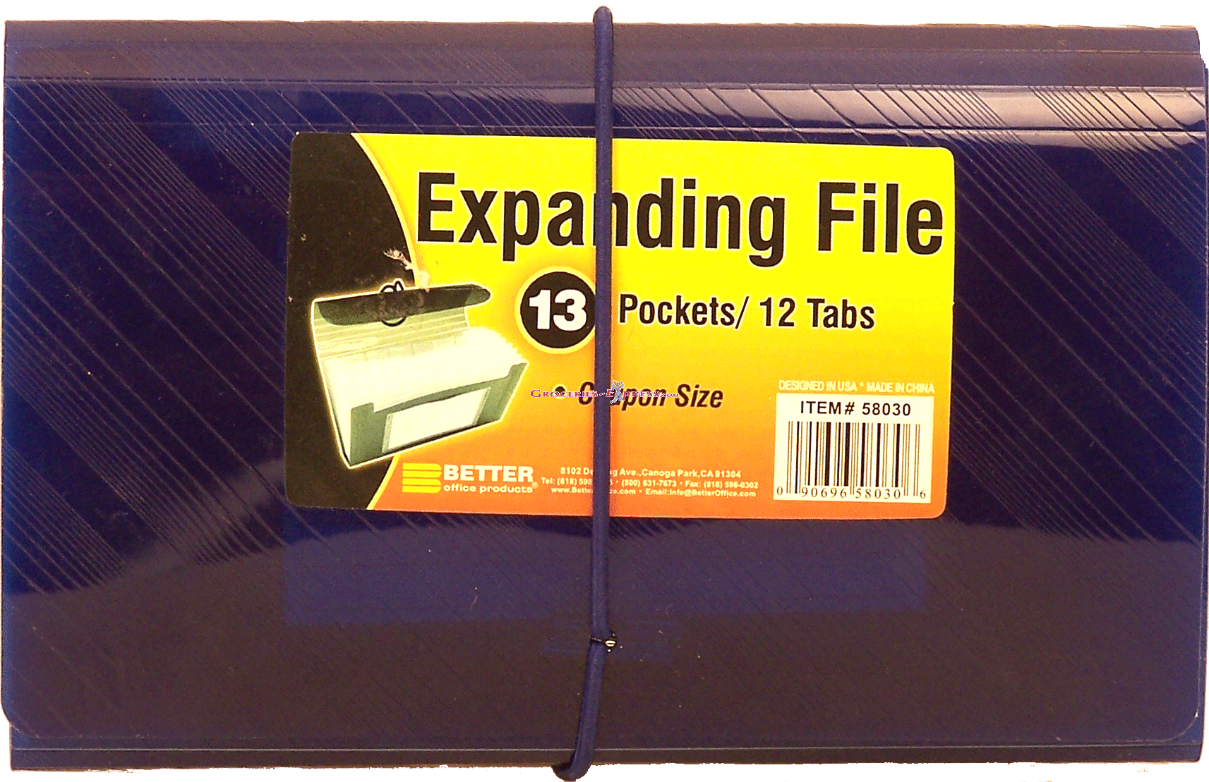 Better Office Products expanding file, 13 pockets, 12 tabs, coupon size, plastic Full-Size Picture